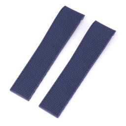 Curea silicon navy capat curbat 21mm pentru Longines fără catarama