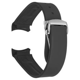Curea silicon neagra capat curbat 22mm pentru Omega Seamaster