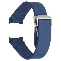 Curea silicon navy capăt curbat 22mm pentru Omega Seamaster