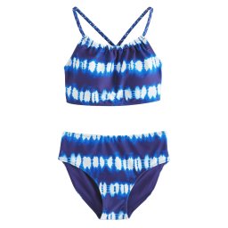 Next Costum de baie două piese albastru marin / azur / alb