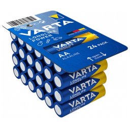 Varta Longlife Power AA LR6, baterii alcaline 1,5V, pachet 24 bucăți (tip 04906)