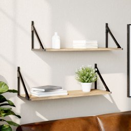 Dulapuri de perete, 2 buc., stejar sonoma, 80x25x25,5 cm, lemn GartenMobel Dekor