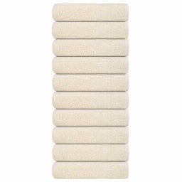 Prosoape de baie 10 buc crem 100x150 cm 360 g/m² 100% bumbac GartenMobel Dekor