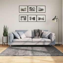Covor HUARTE, fir scurt, moale si lavabil, antracit, 160x160 cm GartenMobel Dekor