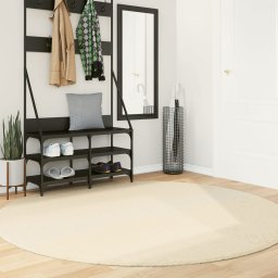 Covor HUARTE, fir scurt, moale si lavabil, crem, Ø 200 cm GartenMobel Dekor