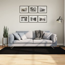 Covor HUARTE, fir scurt, moale si lavabil, negru, 100x200 cm GartenMobel Dekor