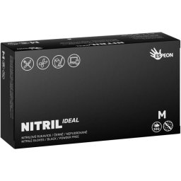 Espeon Nitril Ideal3 Black mănuși din nitril, fără pudră mărime M 100 buc