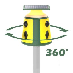 MXM Dispozitiv solar ultrasonic 360° pentru alungarea dăunătorilor, cu senzor PIR SJZ-062