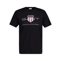 GANT Tricou bleumarin / roșu carmin / negru / alb