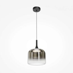 Pendul Spirito MOD286PL-L18B3K, 12W LED, metal negru, sticlă fumurie