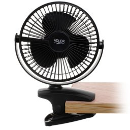 Ventilator portabil Adler AD7342b, 5W, 3000mAh, clip-on