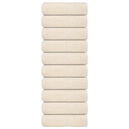 Prosoape de baie 10 buc. FROGN, crem, 30x30 cm, 100% bumbac GartenMobel Dekor