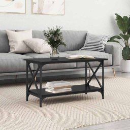 Masa de cafea Stejar negru 80 x 45 x 45.5 cm Lemn compozit GartenMobel Dekor
