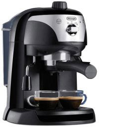 Espressor manual De'Longhi EC221.B, 15 bar, 1 L, oprire automata, negru/gri