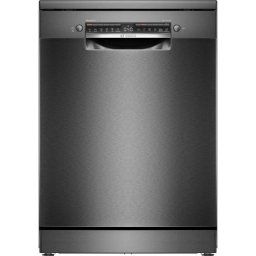 Masina de spalat vase Bosch SMS4EMC06E, 14 seturi, 6 programe, Home Connect, Silence Plus, Motor EcoSilence Drive, Clasa B, 60 cm, Inox negru