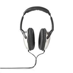 Casti cu fir Nedis HPWD1201BK, Over-Ear, 6.00 m, Negru-Argintiu