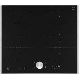 Plita inductie vitroceramica incorporabila Neff T66TTX4L0 N 90, 60 cm, 4 zone gatit, Negru-Otel inoxidabil