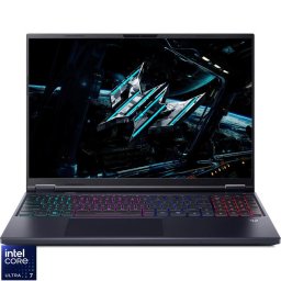 Laptop pentru gaming Acer Predator Helios Neo 16 AI PHN16-73, Display 16'' WQXGA 2560 x 1600, IPS, Procesor Intel® Core™ Ultra 7 255HX, Memorie RAM 16GB DDR5, Capacitate de stocare 1TB SSD, Placa video dedicata nVidia GeForce RTX 5060 8GB GDDR7, Negru