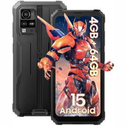Telefon Mobil Blackview BV4800 Pro, Procesor Unisoc T606, Ecran IPS LCD touchscreen 6.56", 4GB RAM, 128GB Flash, Camera Duala 16 + 2 MP, Wi-Fi, 4G, Dual Sim, Android, Negru