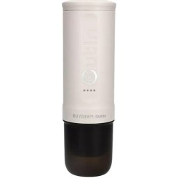Espressor portabil Buydeem OTEM-01-OW, 90W, 80ml, 670g, 20 bar, Incarcator auto si retea, Cablu USB, Compatibil cu capsule Nespresso, Starbucks , Illy, Lavazza, si cafea macinata, Crem