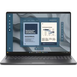 Laptop DELL Pro 16 PC16255, Display 16'' FHD+ 1920 x 1200, Procesor AMD Ryzen™ 5 220, Memorie RAM 16GB DDR5, Capacitate de stocare 512GB SSD, Placa video integrata AMD Radeon 740M, Windows 11 Pro, Magnetite