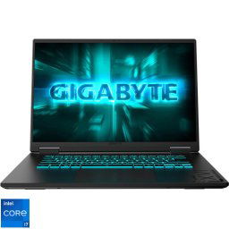 Laptop pentru gaming GIGABYTE A16, CTHH3EE893SD, Display 16" WUXGA 1920 x 1200, Procesor Intel Core i7-13620H, Memorie RAM 16 GB DDR5, Capacitate de stocare 512 GB SSD, Placa video dedicata nVidia GeForce RTX 5050 8GB GDDR7, Negru