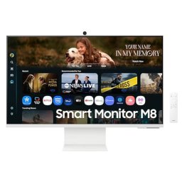 Monitor LED Samsung LS32FM801UUXDU, Diagonala 32" UHD 3840x2160, VA, 4 ms, 60 Hz, Webcam, Alb