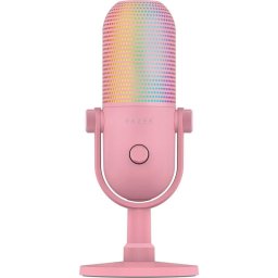Microfon Razer Seiren V3 Chroma RGB USB, frecventa raspuns 20 Hz - 20000 Hz, sensibilitate 34 Db, Roz