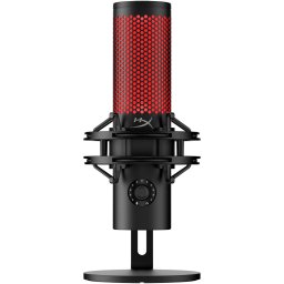 Microfon HyperX QuadCast 2, USB-C, pentru gaming, streaming si podcasting, control on-board, iluminare LED, stand antisoc demontabil, PC/Mac/PS5/PS4, Negru