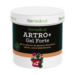 Gel Artro+ Forte Biomedicus cu Gheara Diavolului, Salcie și Untul Pământului - Ameliorează Durerile