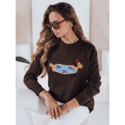 Pulover de damă cu aplicație cu căței CHICPAWS