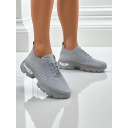 Resti Woman's Laced Fabric Sports Shoes Ewey