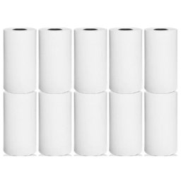 Set 10 role hartie termica pentru imprimanta termica sau casa de marcat 57x25mm