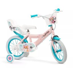 Toimsa: bicicletă pentru copii Cuddly cu scaun pentru păpușă și coș - 14'