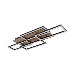 Globo 67359-40 JEFFRY Lampă LED de tavan dimabilă 40W/230V 32,5x87,5 cm maro/negru + telecomandă
