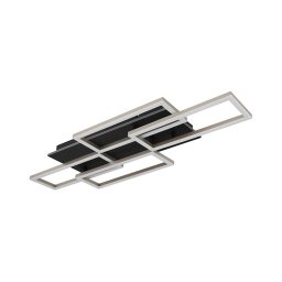 Globo 67359-40A - Plafonieră LED dimabilă JEFFRY 40W/230V 32,5x87,5 cm neagră + telecomandă