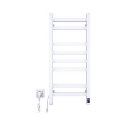 Încălzitor electric pentru prosoape AVANGARD cu termostat, 105 W, 80 x 36 cm, alb, montare pe stânga