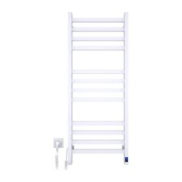 Radiator de baie tip scăriță AVANGARD, cu termostat, 227 W, 120 x 48 cm, alb, racordare stânga