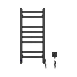 Uscător electric pentru prosoape AVANGARD cu termostat, 105 W, 80 x 36 cm, negru, versiune dreaptă