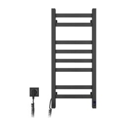 Uscător electric pentru prosoape AVANGARD, 105 W, 80 x 36 cm, negru, montare pe partea stângă, cu termostat