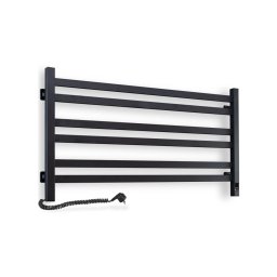 Uscător electric pentru prosoape cu termostat AVANGARD 181W 50x90 cm, negru, stânga