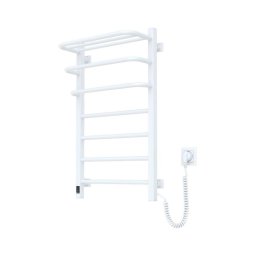 Uscător electric pentru prosoape cu termostat FORTIS 155 W, 80 x 48 cm, alb, pe partea dreaptă