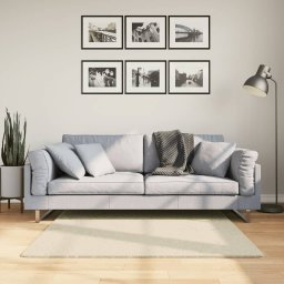 Covor HUARTE, fir scurt, moale si lavabil, crem, 120x120 cm GartenMobel Dekor