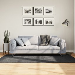 Covor "IZA" aspect scandinav cu fire scurte, antracit,100x200cm GartenMobel Dekor