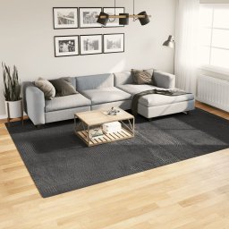 Covor "IZA" aspect scandinav cu fire scurte, antracit,240x340cm GartenMobel Dekor