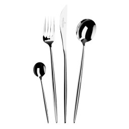 LOTUS - Tacamuri inox 18/10 (6 perosane - 24 piese)