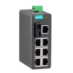 Switch fără management Moxa EDS-208, 8 porturi Ethernet, sau 7 porturi Ethernet și 1 port FO MM