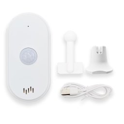 Senzor de miscare inteligent, Wifi, Wireless, Unghi de detectare 110 , Distanta detectie 12m, Senzor infrarosu, PIR, compatibil Tuya SmartLife, Android, IoS, Alb SmartWiz