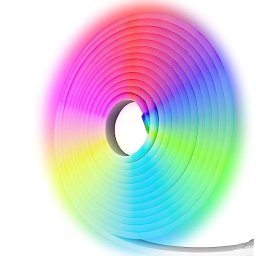 Banda Led Inteligenta 2M NEON cu Intensitate de Lumina si Culori Reglabile, Control prin Telecomanda cu 44 taste sau Aplicatie Mobila, 5050RGB, Sincronizare cu Muzica si Temporizator, utilizare exteri