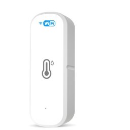 Senzor de temperatura umiditate, WiFi 2.4G, Compatibil cu Tuya SmartLife Alexa Echo Google Assistant, Alb SmartWiz